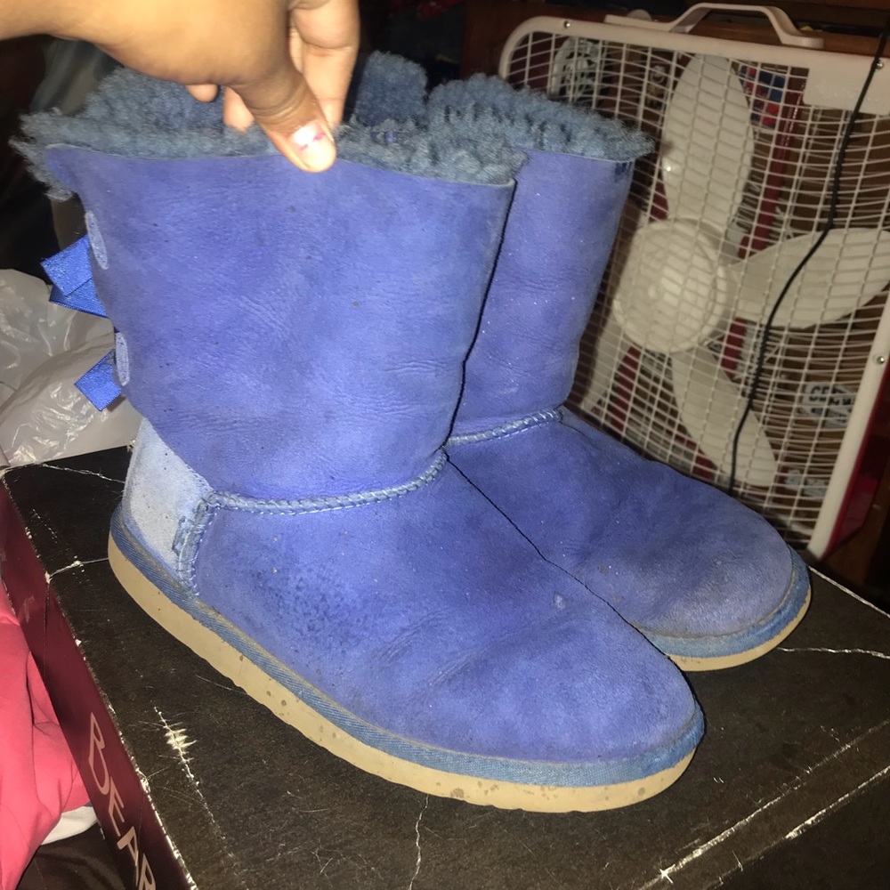 Blue Bow Uggs Boots